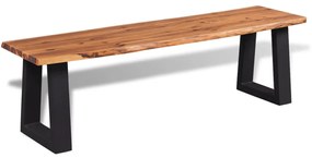 Banco em madeira de acácia maciça 160 cm