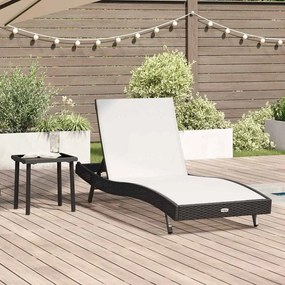 vidaXL Espreguiçadeira 2 pcs Preto, Branco 40 x 40 x 40.5 cm