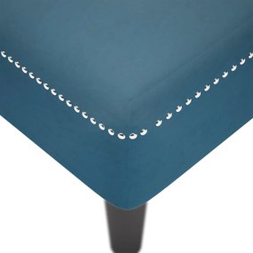 Chaise lounge c/ almofada/apoio de braços direito veludo azul