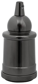 Casquilhos de lâmpadas 2 pcs Preto brilhante E27