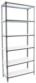 Estante com 6 Prateleiras METÁLICA SIMONCLICK 6/500 ANTRACITE/BRANCO Capacidade P/ prateleira 180 Kg Dimensões 2500x900x500 mm