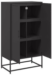 Aparador alto 68,5x38,5x123,5 cm aço preto
