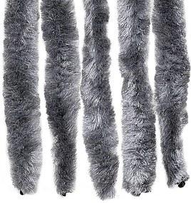 Cortina anti-insetos 118x220 cm chenille prateado