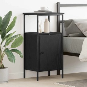 gabinete de cabeceira vidaXL madeira de carvalho preto 41x31x80 cm mad