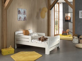 Cama infantil JUMPER transformável em 3 medidas 140, 160 e 200 cm + Estrado Branco