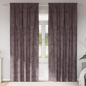 vidaXL Cortinas 2 pcs com Ilhós Castanho 225x140 cm
