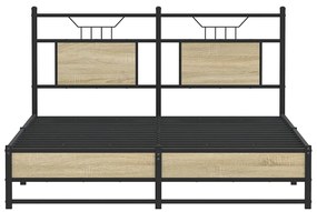 Estrutura cama s/ colchão derivados de madeira carvalho sonoma