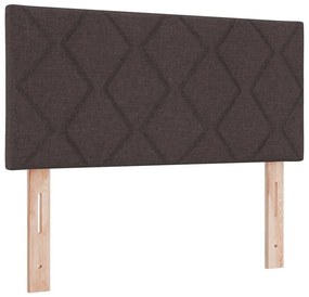 Cabeceira LED vidaXL Design Blocos de Diamante Castanho Escuro 100 cm