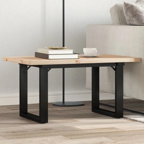 Mesa de centro estrutura em O 80x50x40,5 cm pinho/aço