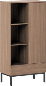 HOMCOM Aparador para Sala Moderno com Gaveta Prateleira Ajustável e 3 Compartimentos Abertos 60x34x121 cm Madeira | Aosom Portugal