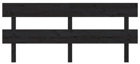 Cabeceira de cama 204x3x81 cm pinho maciço preto