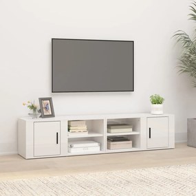 Móveis TV 2pcs 80x31,5x36 cm derivados madeira branco brilhante