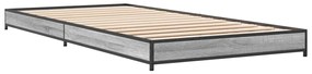Estrutura cama 100x200 cm derivados madeira/metal cinza sonoma