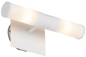 Candeeiro de parede moderno branco IP44 2 luzes - Bath