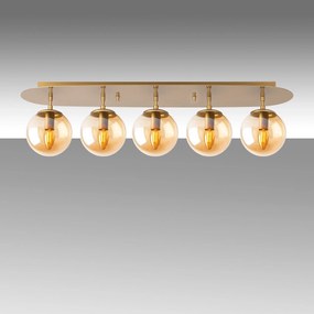 Candeeiro de Teto Well – Dourado – 90 x 23 x 25 cm