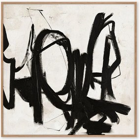 Quadro em tela pintado à mão emoldurado Playblack