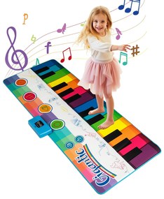 Tapete de dança para piano de chão com 8 sons de instrumentos e música integrada