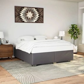 vidaXL Estrutura de cama 180x200 cm couro artificial cinzento