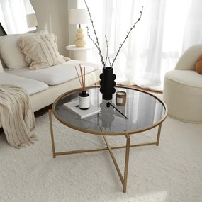 Mesa de Café Gold Sun - Dourado Fumado - 83x40x83 cm