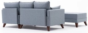 Sofá-Cama de Canto Bella – Azul – 205x85x140 cm