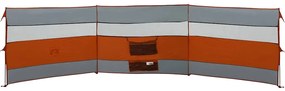 Corta-vento de campismo 508x130 cm impermeável cinza/laranja