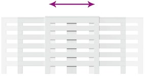 Cobertura de radiador 205x21,5x83,5 cm derivados madeira branco