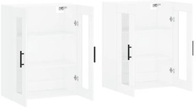 Móveis de parede 2 pcs derivados de madeira branco