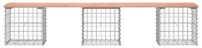 Banco jardim design gabião 203x44x42 cm madeira douglas maciça
