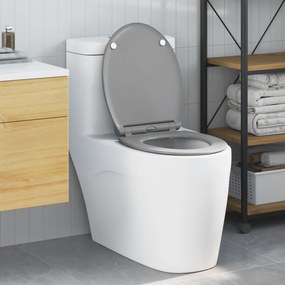 Assento de vaso sanitário com fechamento suave Duroplast cinza
