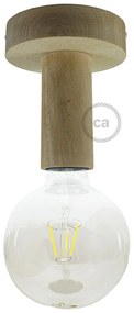 Fermaluce Wood M il punto luce in legno a parete o soffitto