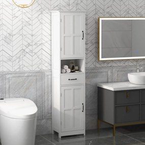 kleankin Coluna de Casa de Banho Móvel Auxiliar de Casa de Banho com 2