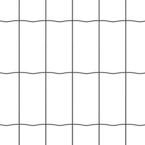 Cerca Europeia com 13 postas 0.6x25 m aço galvanizado cinza