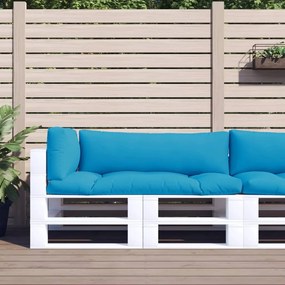 vidaXL Almofadões para paletes 3 pcs tecido azul-claro