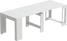 HOMCOM Mesa Extensível Conversível em Consola para 10 Pessoas, Bianco | Aosom Portugal