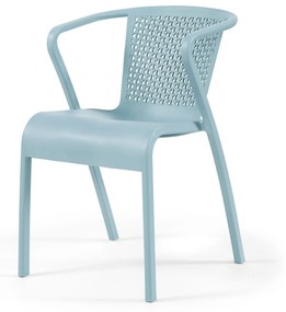 Cadeira Tuga Azul Pastel – Conjunto com 4 cadeiras de polipropileno com fibra de vidro.