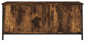 Móvel TV c/ portas 102x35x45 cm deriv. madeira carvalho fumado