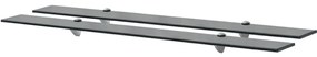 Prateleiras flutuantes 2 pcs vidro 100x20 cm 8 mm