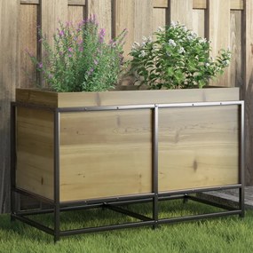 vidaXL Vaso/floreira de jardim 80x40x50 cm madeira de pinho impregnada