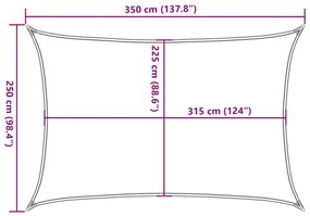 Para-sol estilo vela 160 g/m² 2,5x3,5 m PEAD laranja