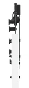 Porta de Correr vidaXL com Conjunto de Hardware Branco 93x232 cm Madei