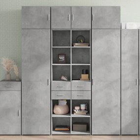 vidaXL Armário alto 70x42,5x185 cm derivados madeira cinzento cimento