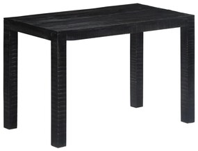 Mesa de jantar 118x60x76 cm madeira de mangueira maciça preto