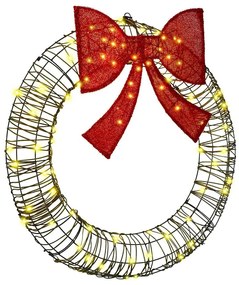 vidaXL Guirlanda com 80 LEDs Branco quente 90 cm Vime