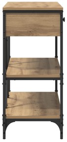 Mesa de Console Carvalho Artesanal 100x34,5x75 cm Madeira engenheirada