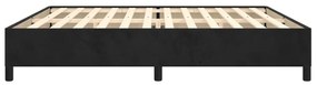 Estrutura de cama sem colchão 200x200 cm veludo preto