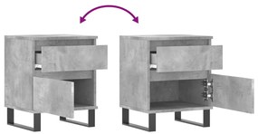 Mesas de cabeceira 2 pcs derivados de madeira cinzento cimento