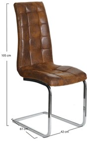 Cadeira Bluy Vintage - Marrom