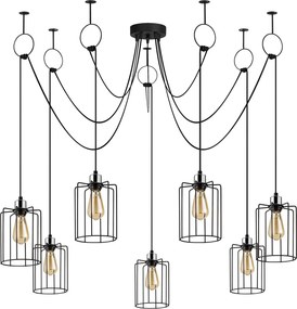 Candeeiro de Teto Tel – Preto – Diâmetro 136 cm, Altura 131 cm