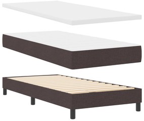 Cama Box com Colchão Castanha 100x200 cm Tecido