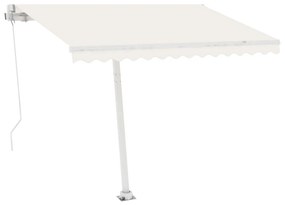 Toldo automático com LED e sensor de vento 350x250 cm cor creme